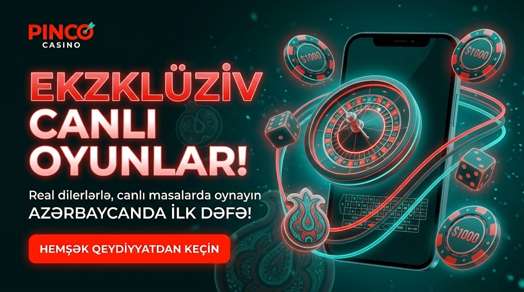 Pinco mobil yükləmə və tətbiq ekranı